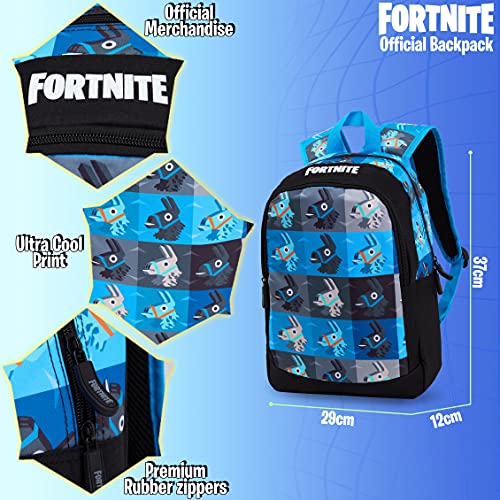 Fortnite Mochila Escolar Niño,Mochilas Escolares Juveniles Llama Camuflaje, Bolsas Colegio Para Niños Adolescentes Adultos,Viajes Negocios Deportes Universidad Colegio,Producto Oficial Fornite (Azul)