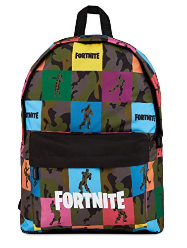 Fortnite Mochilas Escolares Juveniles Para Niños, Mochila de Gran Capacidad Para Colegio, Viajes, Deportes, Universidad, Merchandising Oficial, Regalos Para Niños Adolescentes Adultos (Negro/AOP)