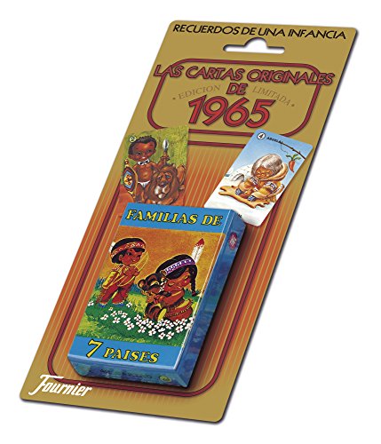 Fournier- Familias 7 Países Baraja de cartas infantil clásica, Multicolor (21966)