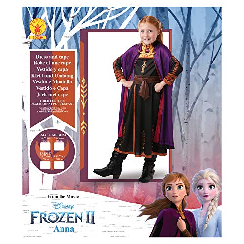 Frozen 2 Classic Disfraz Anna Travel, S, Multicolor, (Rubie'S 300289-S)