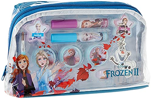 Frozen Essential Makeup Bag - Neceser Frozen II, Set de Maquillaje para Niñas - Maquillaje Frozen - Selección de Productos Seguros en un Estuche Muy Moderno