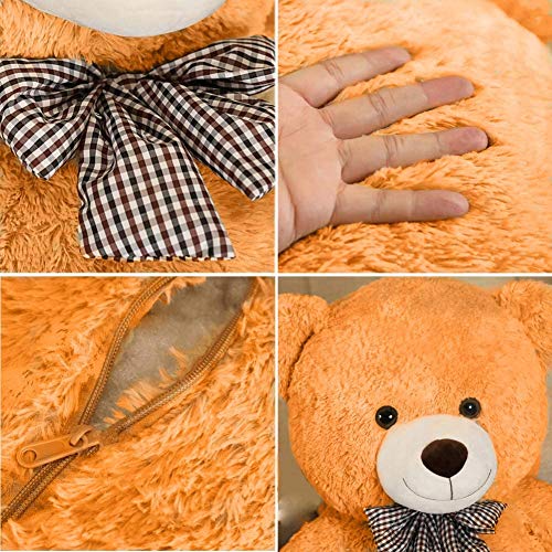 FSN Oso de Peluche Gigante Grande Teddy, 100cm Osito Suave y Cariñoso para Niños y Adultos Naranja