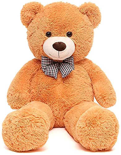 FSN Oso de Peluche Gigante Grande Teddy, 100cm Osito Suave y Cariñoso para Niños y Adultos Naranja