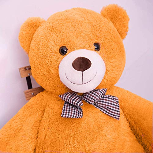 FSN Oso de Peluche Gigante Grande Teddy, 100cm Osito Suave y Cariñoso para Niños y Adultos Naranja