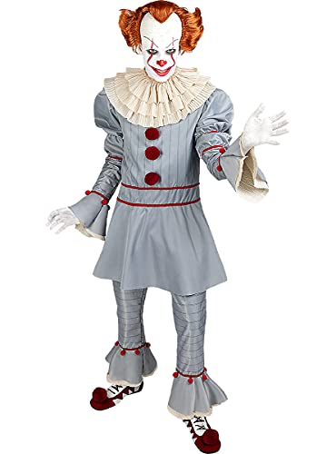 Funidelia | Disfraz de Pennywise - IT: Capítulo Dos Oficial para Hombre Talla M ▶ Pennywise, Películas de Miedo, Payaso Asesino, Terror - Color: Gris / Plateado - Licencia: 100% Oficial