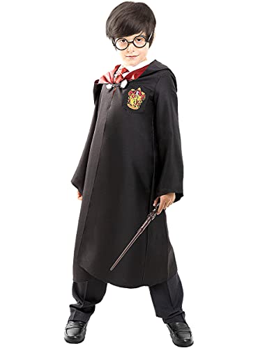 Funidelia | Disfraz Harry Potter Oficial para niño y niña Talla 10-12 años ▶ Hogwarts, Magos, Películas & Series - Color: Negro - Licencia: 100% Oficial