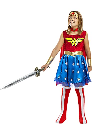 Funidelia | Espada de Wonder Woman Oficial para Hombre y Mujer ▶ Mujer Maravilla, Superhéroes, DC Comics, Liga de la Justicia - Color: Gris / Plateado, Accesorio para Disfraz - Licencia: 100% Oficial