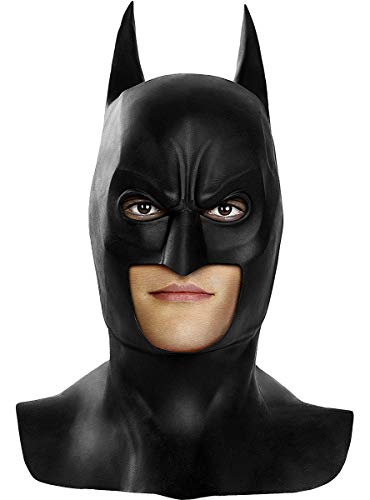 Funidelia | Máscara Batman de látex - El Caballero Oscuro Oficial para Hombre ▶ Caballero Oscuro, Superhéroes, DC Comics, Hombre Murciélago - Color: Negro, Accesorio para Disfraz