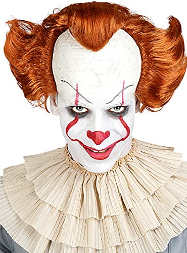 Funidelia | Peluca Pennywise - IT: Capítulo Dos Oficial para Hombre y Mujer ▶ Pennywise, Películas de Miedo, Payaso Asesino, Terror - Color: Rojo, Accesorio para Disfraz - Licencia: 100% Oficial