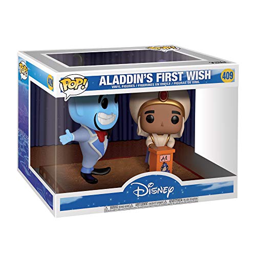 Funko 29375 POP Vinyl: Disney: Movie Moment: Aladdin: Genie and Aladdin's First Wish, Multi