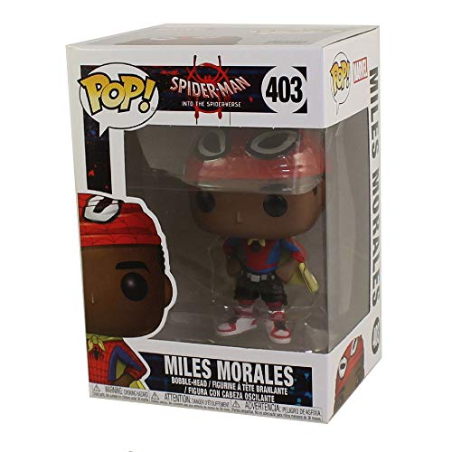 Funko 33976 POP Bobble: Marvel: Spider-Man: Into the Spider-Verse: Miles w/ Cape