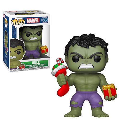 Funko 33984 POP Bobble: Marvel: Holiday Hulk w/ Stocking and Plush 33984