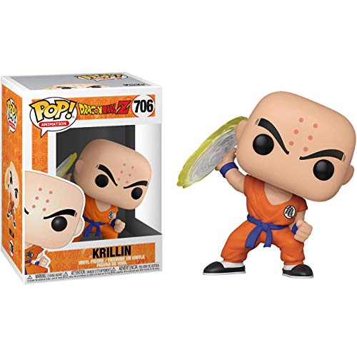 Funko- Pop Animation: Dragon Ball Z-Krillin w/Destructo Disc Collectible Toy, Multicolor (44263), Estándar