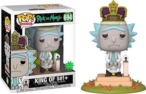 Funko-Pop Animation: Rick & Morty-King of $#+ w/Sound Rick and Morty Collectible Toy, Multicolor (45437)