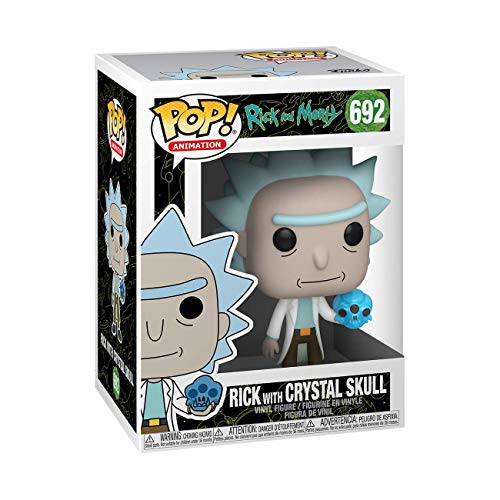 Funko- Pop Animation: Rick & Morty-Rick w/Crystal Skull Ducati Collectible Toy, Multicolor, One Size (45438)