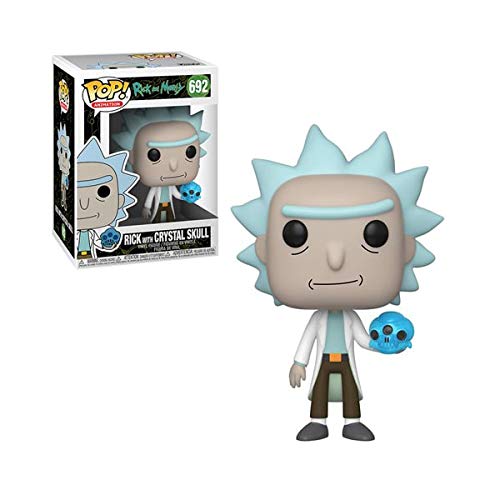 Funko- Pop Animation: Rick & Morty-Rick w/Crystal Skull Ducati Collectible Toy, Multicolor, One Size (45438)