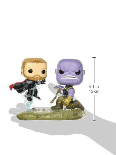 Funko - Pop! Bobble 2-Pack: Marvel: Movie Moments: Thor vs Thanos Figura Coleccionable, Multicolor (35799)