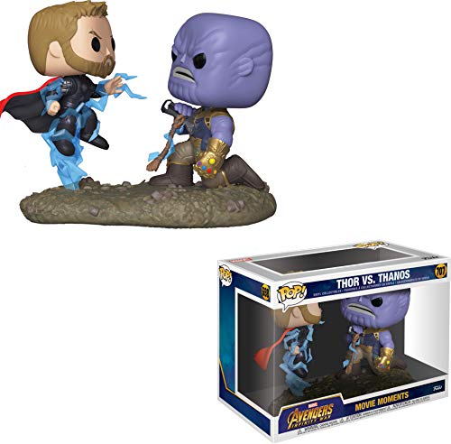 Funko - Pop! Bobble 2-Pack: Marvel: Movie Moments: Thor vs Thanos Figura Coleccionable, Multicolor (35799)