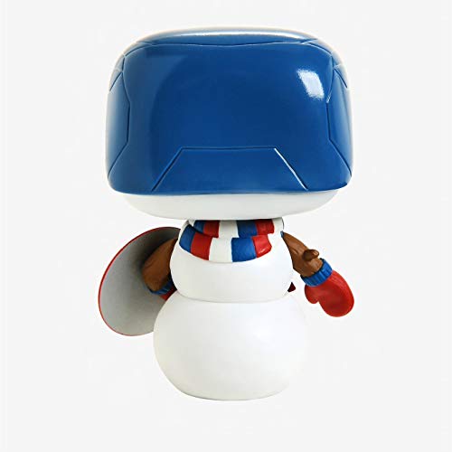 Funko - Pop! Bobble Vinyle Marvel: Holiday - Captain America Figura Coleccionable, Multicolor (43335)