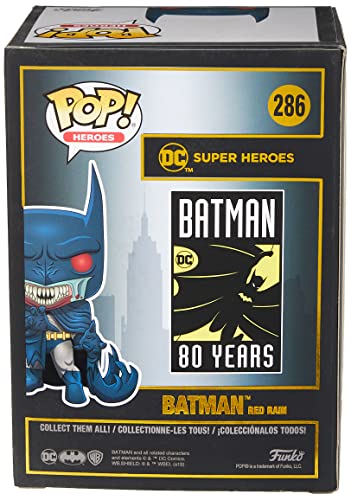 Funko- Pop Figura de Vinilo: Held 80th-Red Rain Batman (1991) Coleccionable, Multicolor, One-Size (37253)