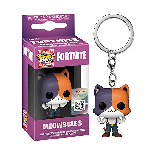 Funko- Pop Fortnite Meowscles Keychain, Multicolor (53749)