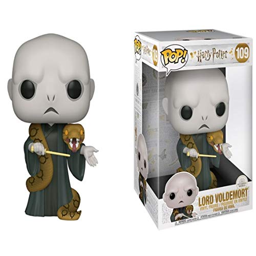 Funko- Pop Harry Potter 10" Voldemort w/Nagini S10 Figura coleccionable, Multicolor (48037)