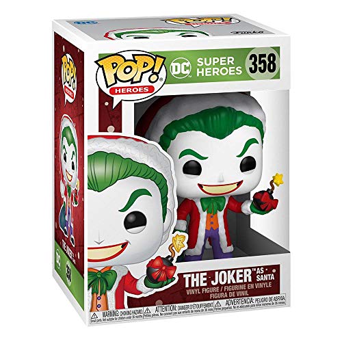 Funko- Pop Heroes DC Holiday-Santa Joker Comics Holidays S1 Figura Coleccionable, Multicolor (51071)