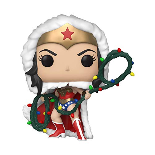 Funko- Pop Heroes DC Holiday-Wonder Woman w/Lights Lasso Comics Holidays S1 WW Figura Coleccionable, Multicolor (50652)