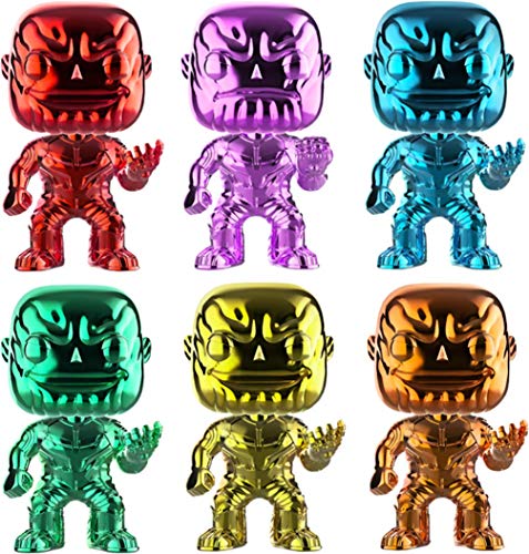 Funko PoP! Marvel Avengers 3: Infinity War - Infinity Stones Thanos Chrome Funko Pop! Vinyl Bundle (Set of 6)