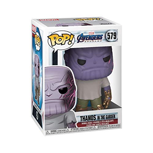 Funko- Pop Marvel: Endgame-Casual Thanos w/Gauntlet Avengers Collectible Toy, Multicolor (45141)