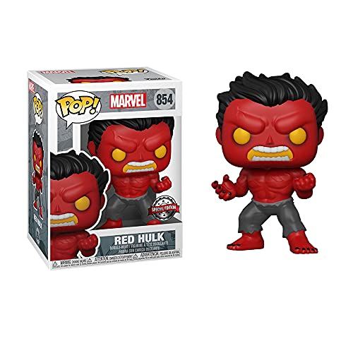 Funko POP! Marvel Red Hulk Vinyl Figur with Chase Variant - Special Edition Exclusive 854