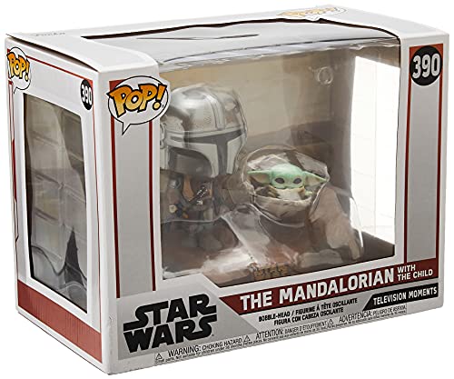 Funko- Pop Moment: Mandalorian-Mandalorian & Child Figura Coleccionable, Multicolor (49930)