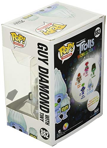 Funko - Pop! Movies: Trolls World Tour - Hip Hop Guy w/ Tiny Figurina, Multicolor (47004)