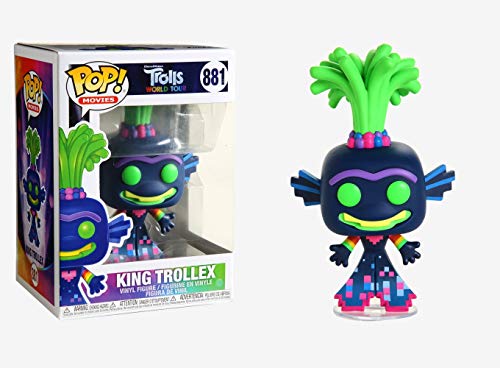 Funko - Pop! Movies: Trolls World Tour - King Trollex Figurina, Multicolor (47003)