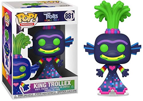 Funko - Pop! Movies: Trolls World Tour - King Trollex Figurina, Multicolor (47003)