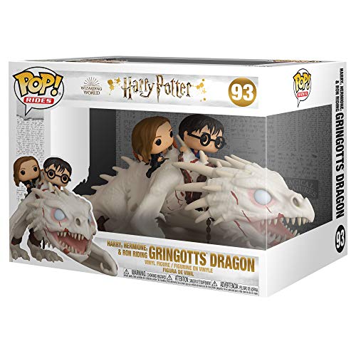 Funko- Pop Ride Potter-Dragon w/Harry, Ron, & Hermione Figura Coleccionable, Multicolor (50815)