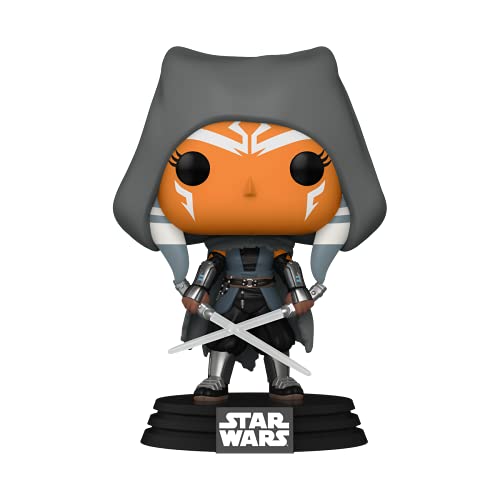 Funko Pop! Star Wars: The Mandalorian - Ahsoka con capucha con sables duelos, exclusivo de Amazon