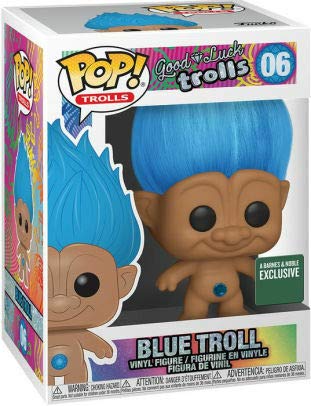 Funko Pop! Trolls - Good Luck Trolls - Blue Troll with Blue Hair - B&N Exclusive #06