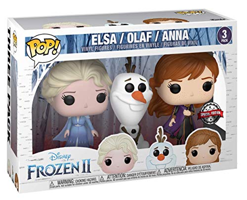 Funko Set 3 Figuras Pop Disney Frozen II Olaf, Anna y Elsa