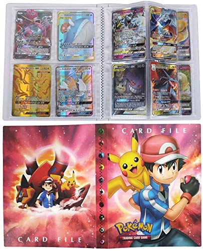 Funmo Álbum de Pokemon, Tarjeta de Comercio Álbum, Pokemon Cards GX EX Album Pokemon Cards Album Book, Album Pokemon Puede acomodar 120 Tarjetas Individuales o 240 Tarjetas Dobles (Rojo)