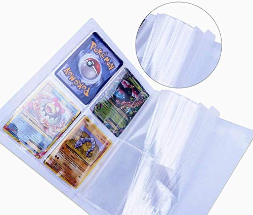 Funmo Álbum de Pokemon, Tarjeta de Comercio Álbum, Pokemon Cards GX EX Album Pokemon Cards Album Book, Album Pokemon Puede acomodar 120 Tarjetas Individuales o 240 Tarjetas Dobles (Rojo)