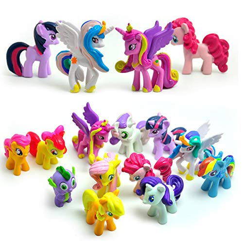 Funnyshow - Figura de My Little Pony, de PVC, juguetes de fiesta de cumpleaños (12 piezas)