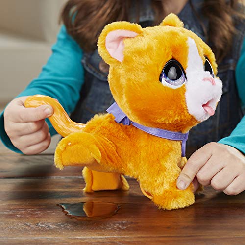 furReal Peealots Grandes Paseos - Gatita de Juguete interactiva para niños y niñas de 4 años en adelante