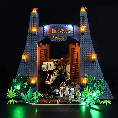 FYHCY Juego de Luces LED para Lego 75936 Jurassic World Jurassic Park: T.Rex Rampage, Juego de Luces de iluminación mejoradas para Lego 75936 (Modelo Lego no Incluido)