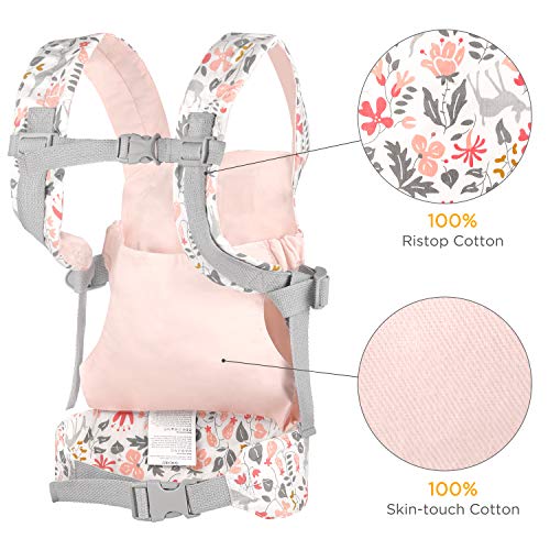 GAGAKU Baby Doll Carrier Portadores de Animales de Peluche Delante y detrás para niñas – Rosa