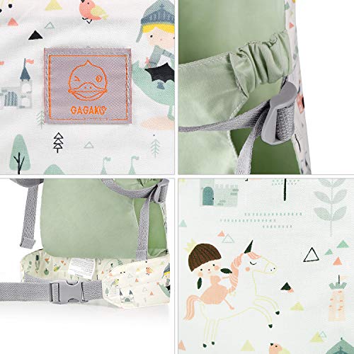 GAGAKU Muñeca Transporte Doll Carrier Delantera y Trasera de Bebé de Algodón para Niños de hasta 18 Meses - Verde