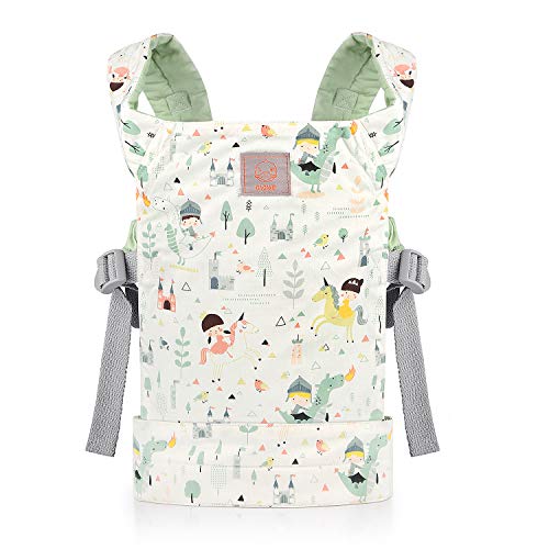 GAGAKU Muñeca Transporte Doll Carrier Delantera y Trasera de Bebé de Algodón para Niños de hasta 18 Meses - Verde