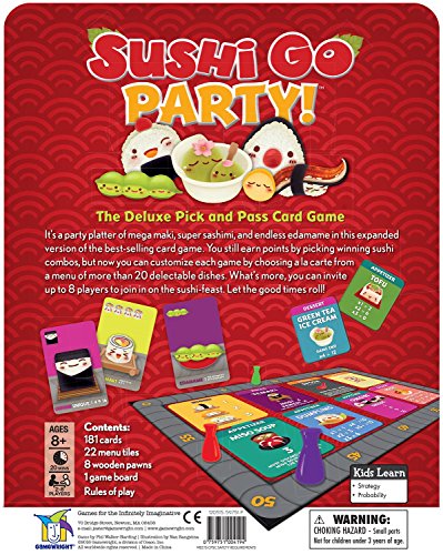 Gamewright Sushi Go Fiesta – El Juego de Cartas de Lujo.