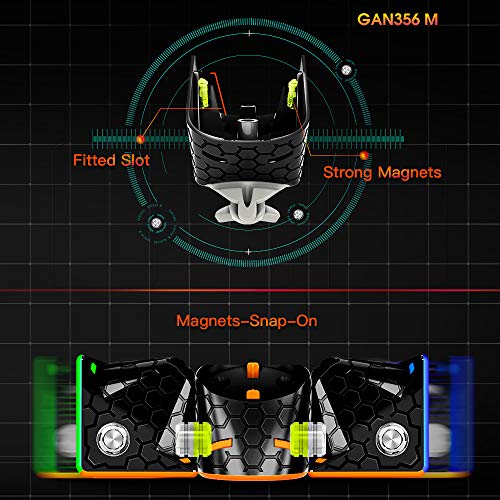 GAN 356 M, 3x3 Cubo Velocidad Mágico Cubo Speed Puzzle de Gans Magnético Cube Juguete Rompecabezas Regalo (Lite)