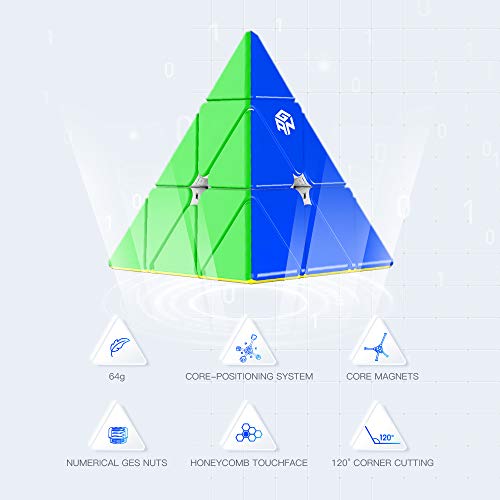 GAN Pyraminx Standard, 36 Imanes Speed Magnético Pirámide Puzzle Triángulo Rompecabezas